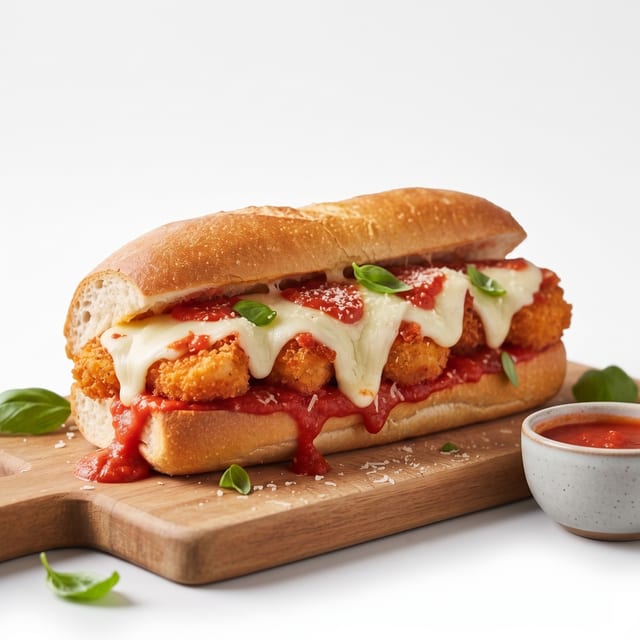 Shrimp Parmigiana Sub.