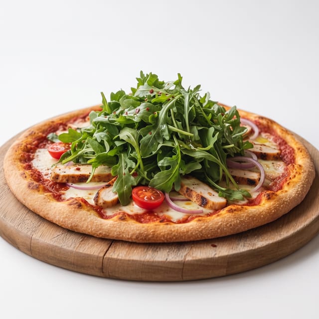 Arugula Salad Whole Wheat Pizza.