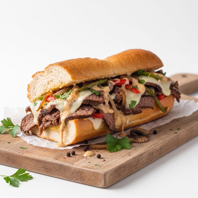 Deluxe Cheesesteak Sub.