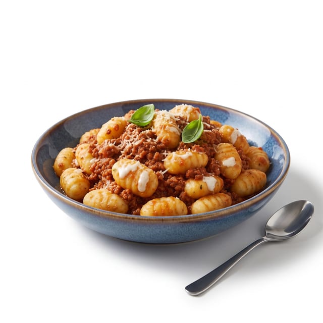 Gnocchi Bolognese Pasta.
