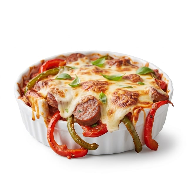 Sausage & Peppers Parmigiana.
