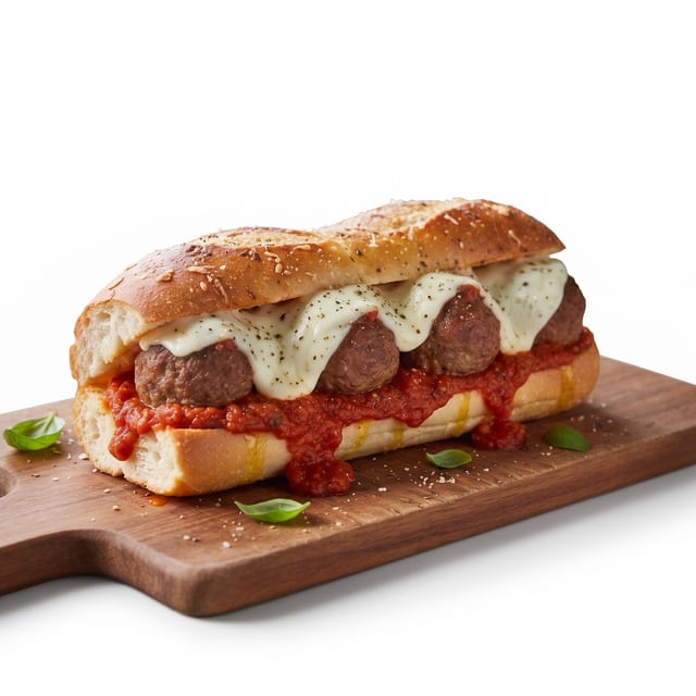 Meatball Parmigiana Sub.