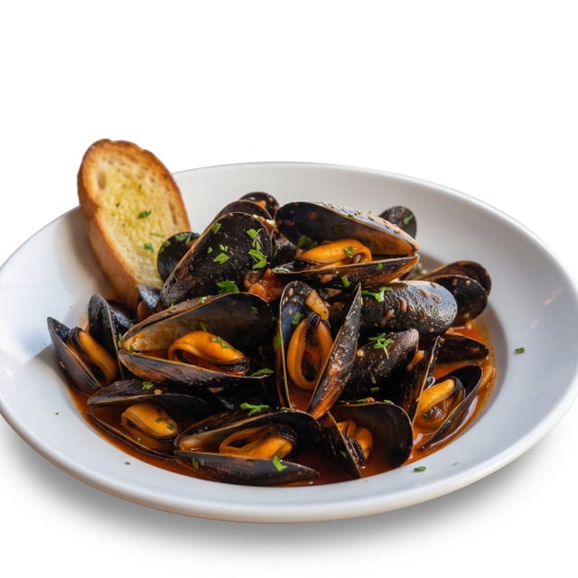 Mussels Marinara.